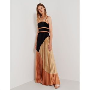 Long Pleated Summer Satin Dress